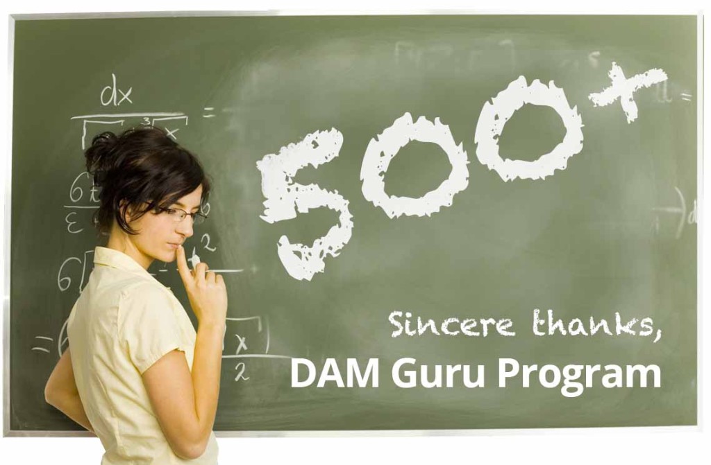DAM Guru 500 Sign-ups